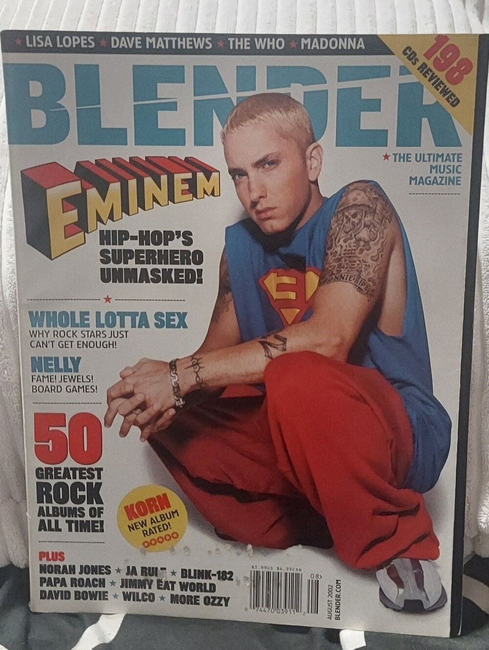 Vintage Blender Magazine Issue No. 8 (Aug 2002) feat Eminem Hip-Hop's Superhero